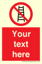PV5106: Custom No Ladders Sign