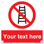 PV5106: Custom No Ladders Sign