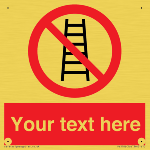 PV5106: Custom No Ladders Sign