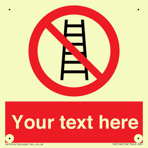 PV5106: Custom No Ladders Sign