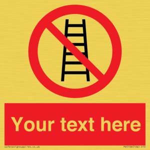 PV5106: Custom No Ladders Sign