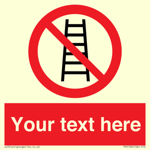 PV5106: Custom No Ladders Sign