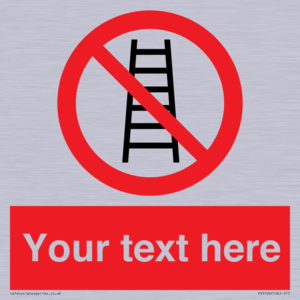 PV5106: Custom No Ladders Sign