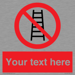 PV5106: Custom No Ladders Sign