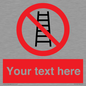 PV5106: Custom No Ladders Sign