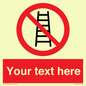 PV5106: Custom No Ladders Sign