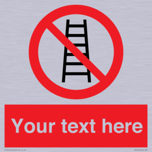 PV5106: Custom No Ladders Sign