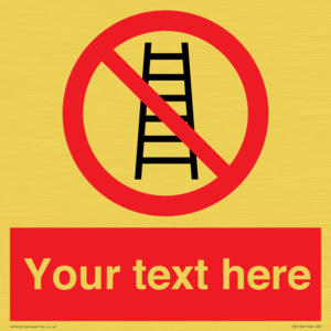 PV5106: Custom No Ladders Sign