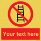 PV5106: Custom No Ladders Sign