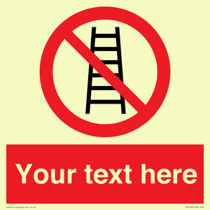 PV5106: Custom No Ladders Sign