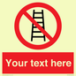 PV5106: Custom No Ladders Sign