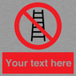PV5106: Custom No Ladders Sign