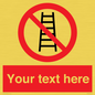 PV5106: Custom No Ladders Sign