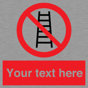 PV5106: Custom No Ladders Sign
