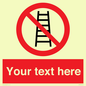 PV5106: Custom No Ladders Sign