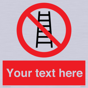 PV5106: Custom No Ladders Sign