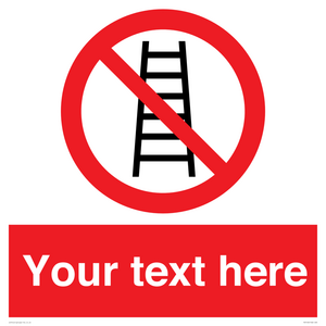 PV5106: Custom No Ladders Sign