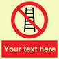 PV5106: Custom No Ladders Sign