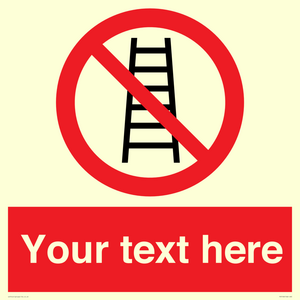 PV5106: Custom No Ladders Sign