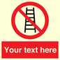 PV5106: Custom No Ladders Sign
