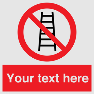 PV5106: Custom No Ladders Sign