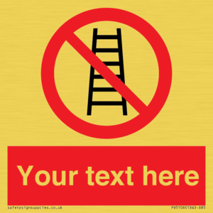 PV5106: Custom No Ladders Sign