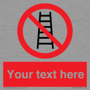 PV5106: Custom No Ladders Sign