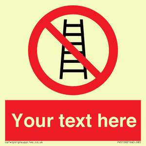 PV5106: Custom No Ladders Sign