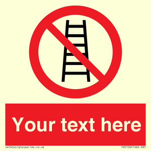 PV5106: Custom No Ladders Sign