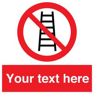 PV5106: Custom No Ladders Sign