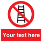 PV5106: Custom No Ladders Sign