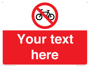 PV5117: Custom No Cycling Sign