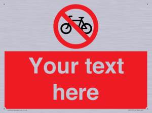 PV5117: Custom No Cycling Sign