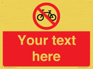 PV5117: Custom No Cycling Sign