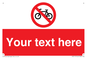 PV5117: Custom No Cycling Sign
