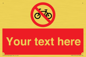PV5117: Custom No Cycling Sign