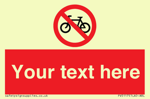 PV5117: Custom No Cycling Sign