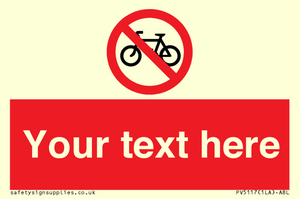 PV5117: Custom No Cycling Sign