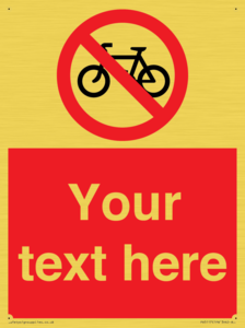 PV5117: Custom No Cycling Sign