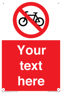 PV5117: Custom No Cycling Sign