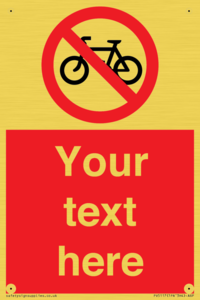 PV5117: Custom No Cycling Sign