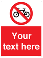 PV5117: Custom No Cycling Sign