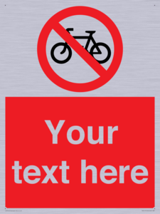 PV5117: Custom No Cycling Sign