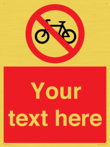 PV5117: Custom No Cycling Sign