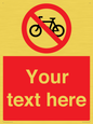 PV5117: Custom No Cycling Sign