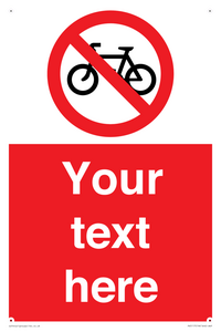 PV5117: Custom No Cycling Sign