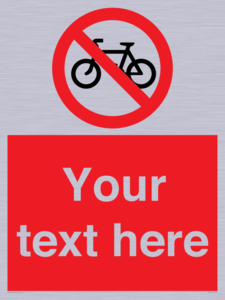 PV5117: Custom No Cycling Sign