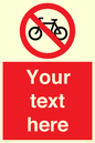 PV5117: Custom No Cycling Sign