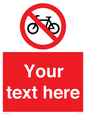 PV5117: Custom No Cycling Sign