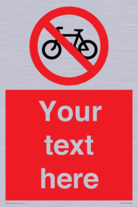 PV5117: Custom No Cycling Sign